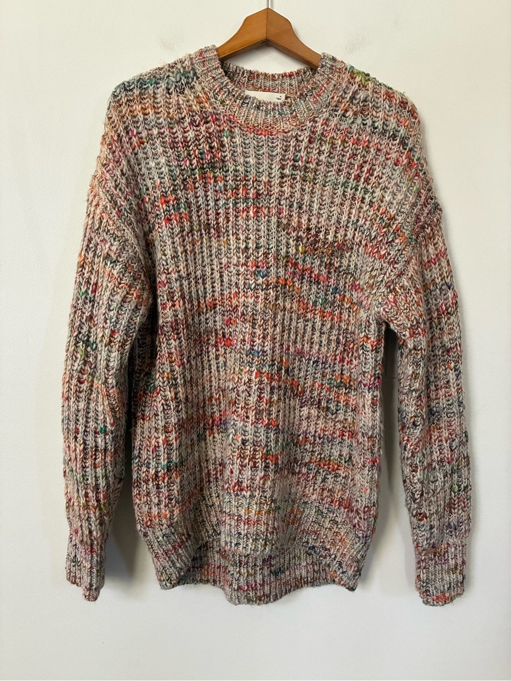 Aritzia Wilfred Free Chunky RETROGRADE SWEATER in Primary Rainbow